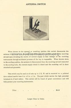 Wireless Telegraph Apparatus Catalog G; Clapp-Eastham Co.; (ID = 2307105) Paper