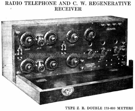 Type Z.R. Double Regenerative Receiving Set 175-600 Meters ; Clapp-Eastham Co.; (ID = 825876) Radio