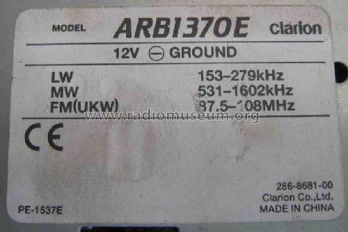 Autoradio Cassette ARB1370E PE-1537E-A / -B; Clarion Co., Ltd.; (ID = 1446529) Car Radio