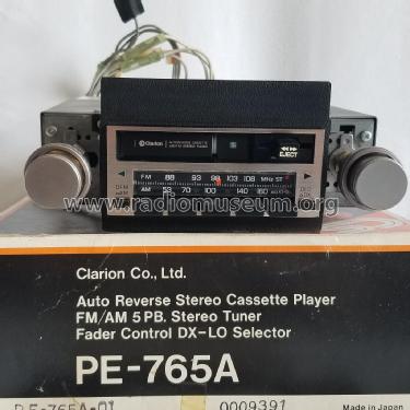 Autoreverse Cassette AM/FM Stereo Tuner PE-765A; Clarion Co., Ltd.; (ID = 2889164) Car Radio