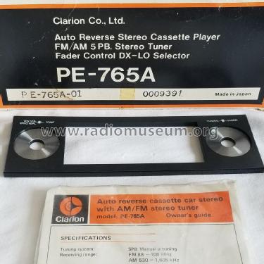 Autoreverse Cassette AM/FM Stereo Tuner PE-765A; Clarion Co., Ltd.; (ID = 2889169) Autoradio