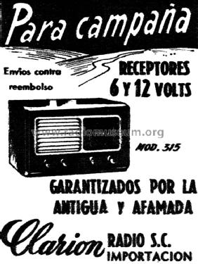 315; Clarion Radio; (ID = 1689274) Radio