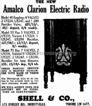 Amalco Clarion ; Clarion Radio (ID = 2153693) Radio