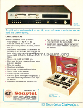 Kit estereofónico HF-2015; Clarivox, S.A., (ID = 2093863) Radio