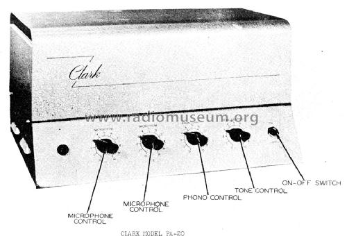 PA-20 ; Clark Radio (ID = 618821) Ampl/Mixer