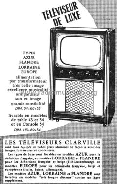 Europe ; Clarville CSF; Paris (ID = 2547197) Television