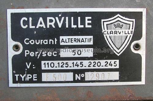 F500; Clarville CSF; Paris (ID = 291224) Radio