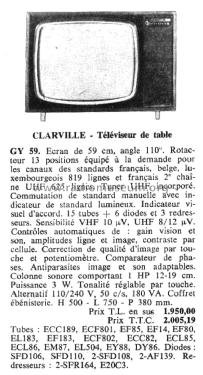 GY59; Clarville CSF; Paris (ID = 1867021) Television