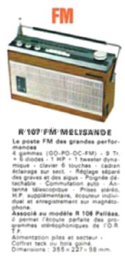 Melisande R107 FM; Clarville CSF; Paris (ID = 2547860) Radio