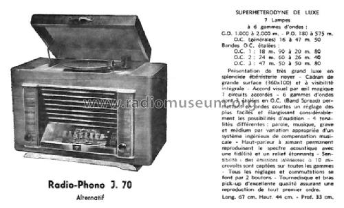 Radio-Phono J70; Clarville CSF; Paris (ID = 2546510) Radio