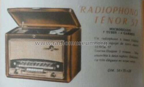 Radiophono Ténor 57; Clarville CSF; Paris (ID = 2547532) Radio