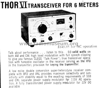 Thor 6; Clegg Laboratories; (ID = 2081983) Amat TRX