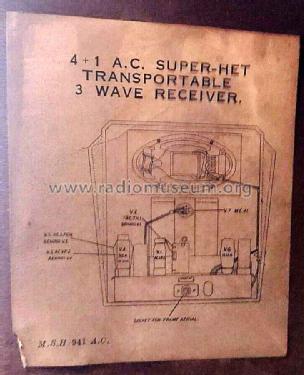 Defiant AC Superhet Transportable 3 Wave Receiver MSH941; Co-operative (ID = 2670749) Radio