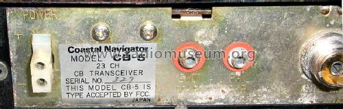 CB Transceiver CB-5; Coastal Navigator Co (ID = 1363894) Citizen