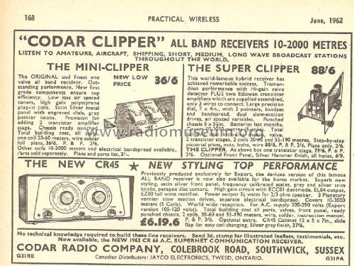 CR45; CODAR Radio Company (ID = 1843259) Kit