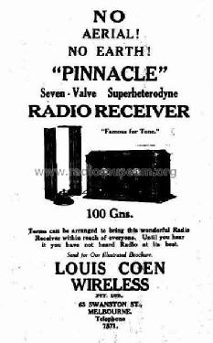 Pinnacle ; Coen, Louis, (ID = 1840647) Radio