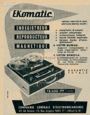 Ekomatic U123DF; Cogem, Compagnie Gén (ID = 2643262) R-Player