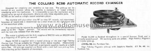 RC500; Collaro Ltd.; (ID = 279103) Reg-Riprod