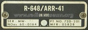 AN/ARR-41 R-648; Collins Radio (ID = 536606) Mil Re