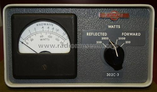 Directional Wattmeter 302C-3; Collins Radio (ID = 2748403) Amateur-D