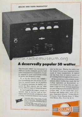 Radio Transmitter 32RA, 32RA-7, 32RA-8; Collins Radio (ID = 3139845) Commercial Tr