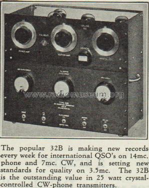Transmitter 32 A/B; Collins Radio (ID = 2053623) Amateur-T