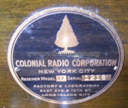 17-5 ; Colonial Radio Co.; (ID = 613381) Radio