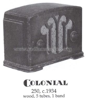 250 ; Colonial Radio Co.; (ID = 1402886) Radio