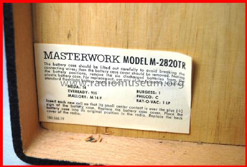 Masterwork Galaxy M-2820TR Ch= D035 Nordmende Transita de Luxe K; Columbia Records (ID = 812737) Radio