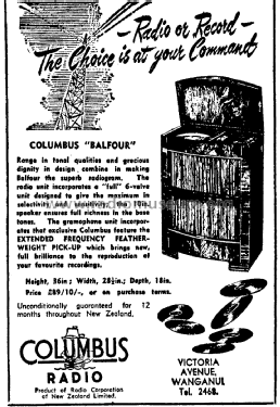 Balfour 166; Columbus Brand; (ID = 2765544) Radio