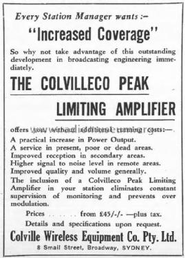 Colvilleco Peak Limiting Amplifier ; Colmovox Brand, (ID = 2627058) Ampl/Mixer