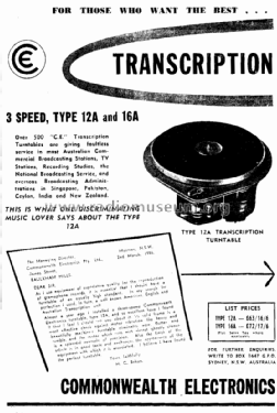 TranscriptionTurntable ; Commonwealth (ID = 2348694) Ton-Bild