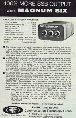 RF Speech Processor Magnum Six; Communication (ID = 2062810) Amateur-D