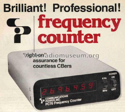 Frequency counter FC70; Communications Power (ID = 941755) Equipment