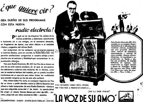 Radio Electrola RE-231; Compañía del (ID = 2382559) Radio