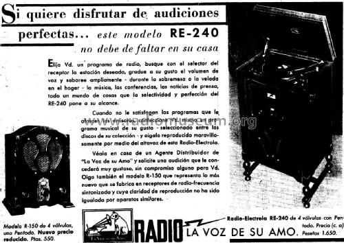 Radio Electrola RE-240; Compañía del (ID = 2382563) Radio