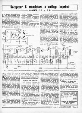 inconnu : 'récepteur 6 transistors à câblage imprimé' ; Comptoir MB (ID = 2414242) Radio