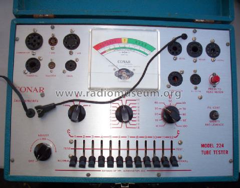 Tube Tester 224; Conar Instruments; (ID = 1116214) Equipment