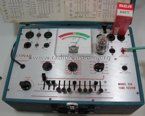 Tube Tester 224; Conar Instruments; (ID = 1424188) Equipment