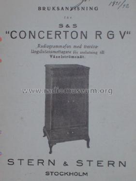 Concerton RGV; Stern & Stern (ID = 482910) Radio