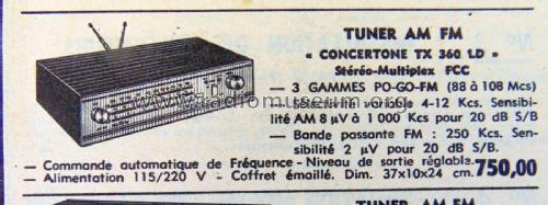 TX360LD; Concertone, Audio (ID = 2395483) Radio