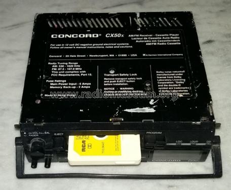 Concord AM/FM Receiver- Cassette Player CX50x; Harman Kardon; New (ID = 2337544) Car Radio