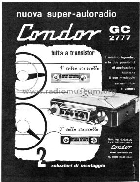 GC-2777-B; Condor Ing. Gallo; (ID = 2150517) Car Radio