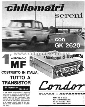 GK2620 6V; Condor Ing. Gallo; (ID = 2146274) Car Radio