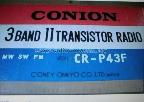 3 Band 11 Transistor Radio CR P43F ; Coney Onkyo Co. Ltd. (ID = 2745639) Radio