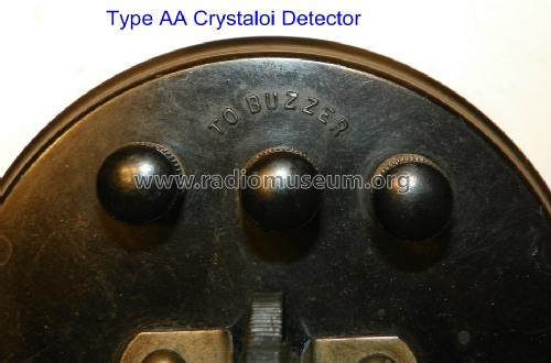 Crystaloi Detector Type AA with Buzzer coupling; Connecticut (ID = 1478156) Radio part