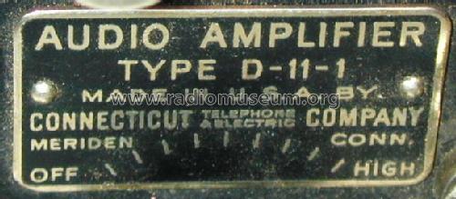 Audio Amplifier D-11-1; Connecticut (ID = 504873) Verst/Mix