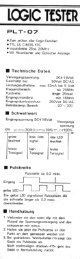 Logic Tester PLT-07; Conrad Electronic (ID = 2646203) Equipment