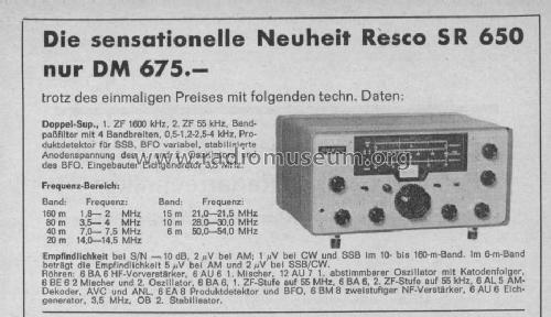 Resco SR 650; Conrad Electronic (ID = 1627996) Amateur-R