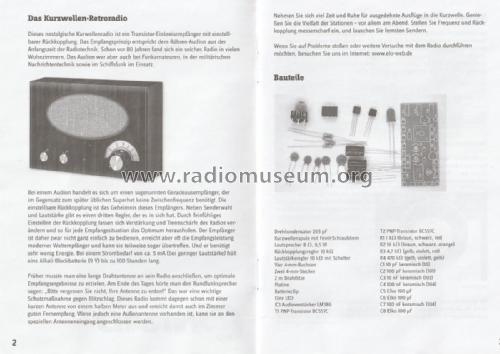 Retro Kurzwellen-Radio Bausatz; Conrad Electronic (ID = 2483430) Bausatz